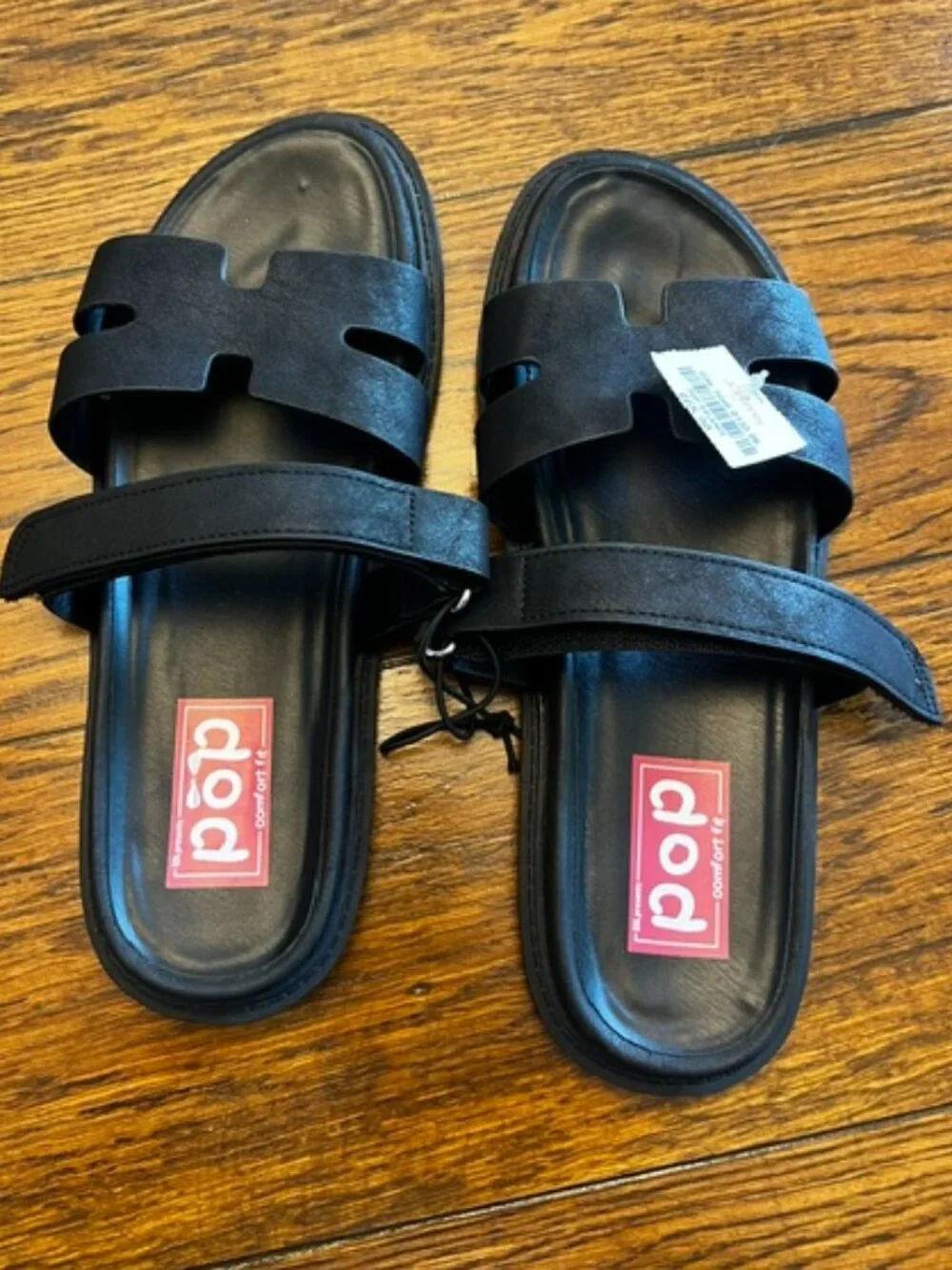 Women's New w/tags Pop Comfort Fit Sandals, Black, slide on, Size 9